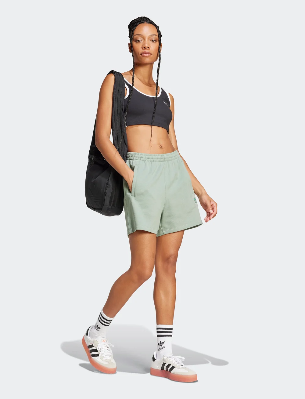 adidas Originals - ESS SHORTS - hosen - silgrn - 0