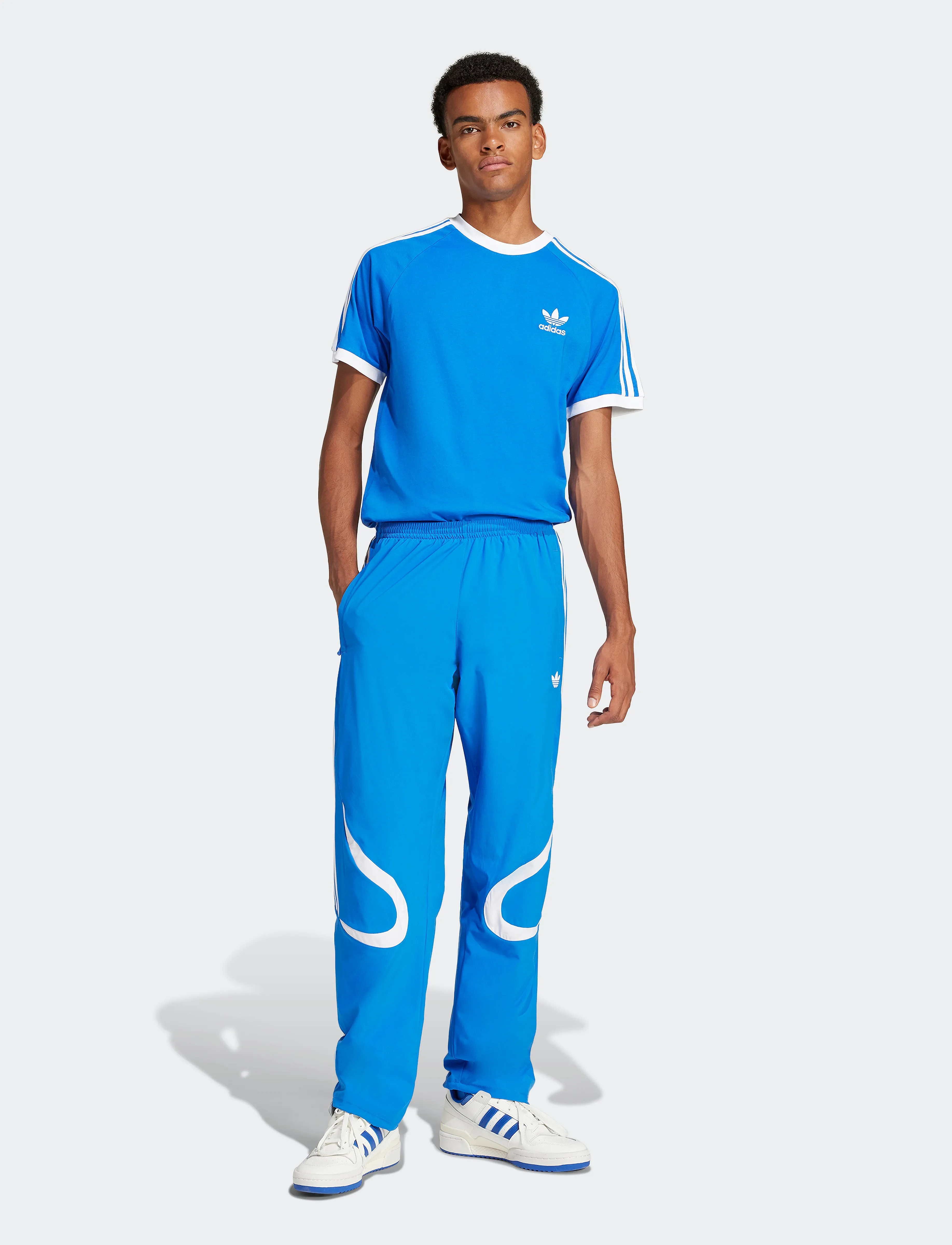 adidas Originals TEAMGEIST TP - Sweatpants - BLUE/WHITE / blue