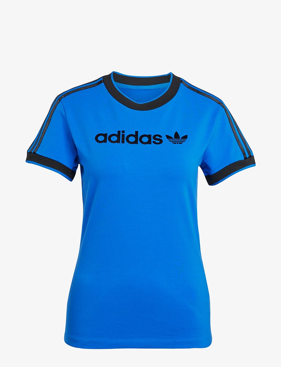 adidas Originals - LINEAR CALI TEE - t-shirts - blue - 1