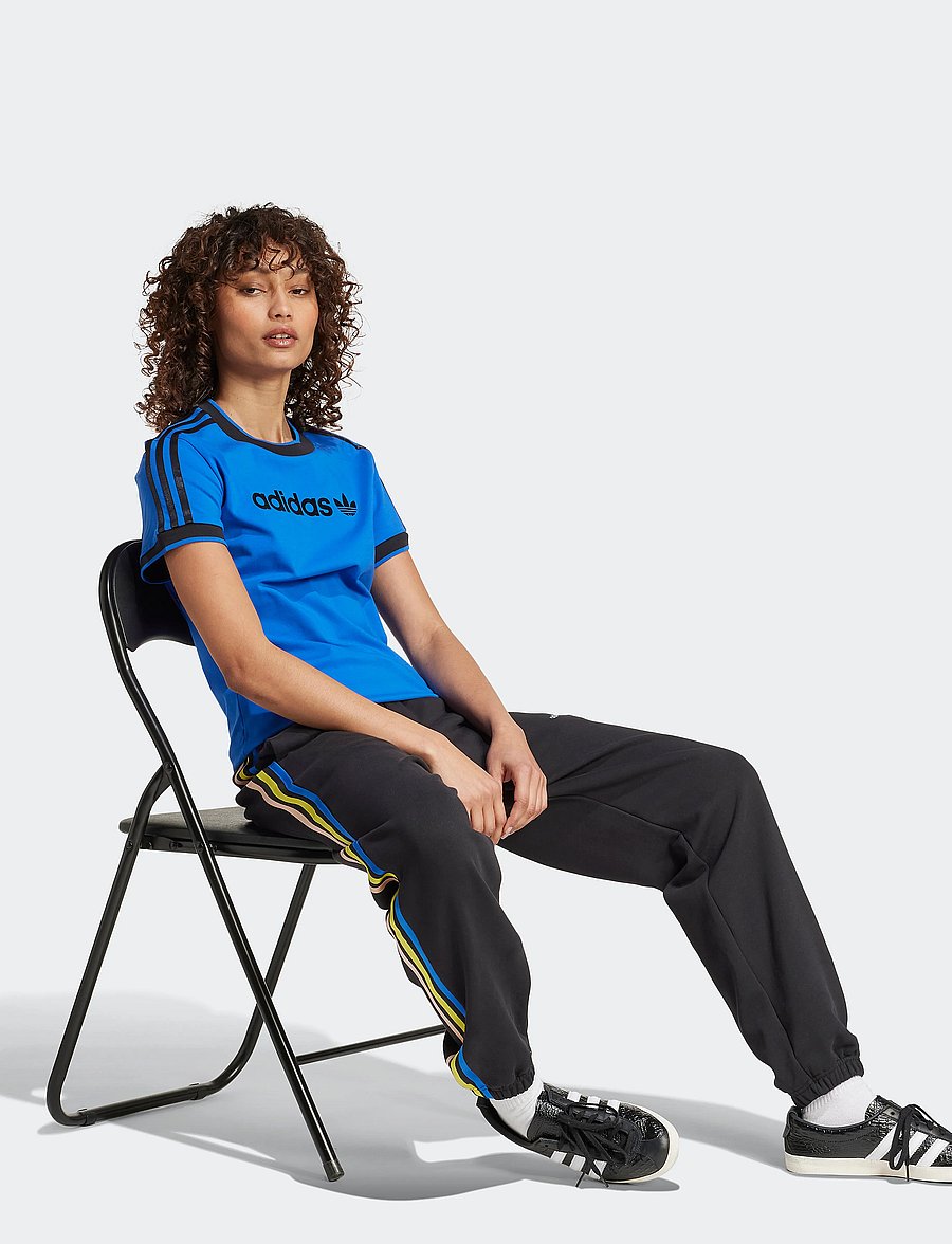 adidas Originals - LINEAR CALI TEE - t-shirts - blue - 0