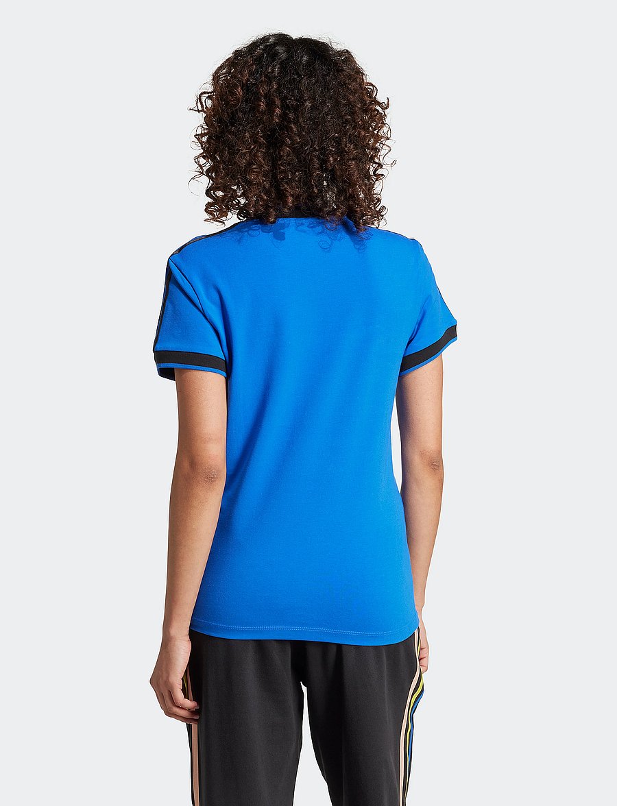 adidas Originals - LINEAR CALI TEE - t-shirts - blue - 3