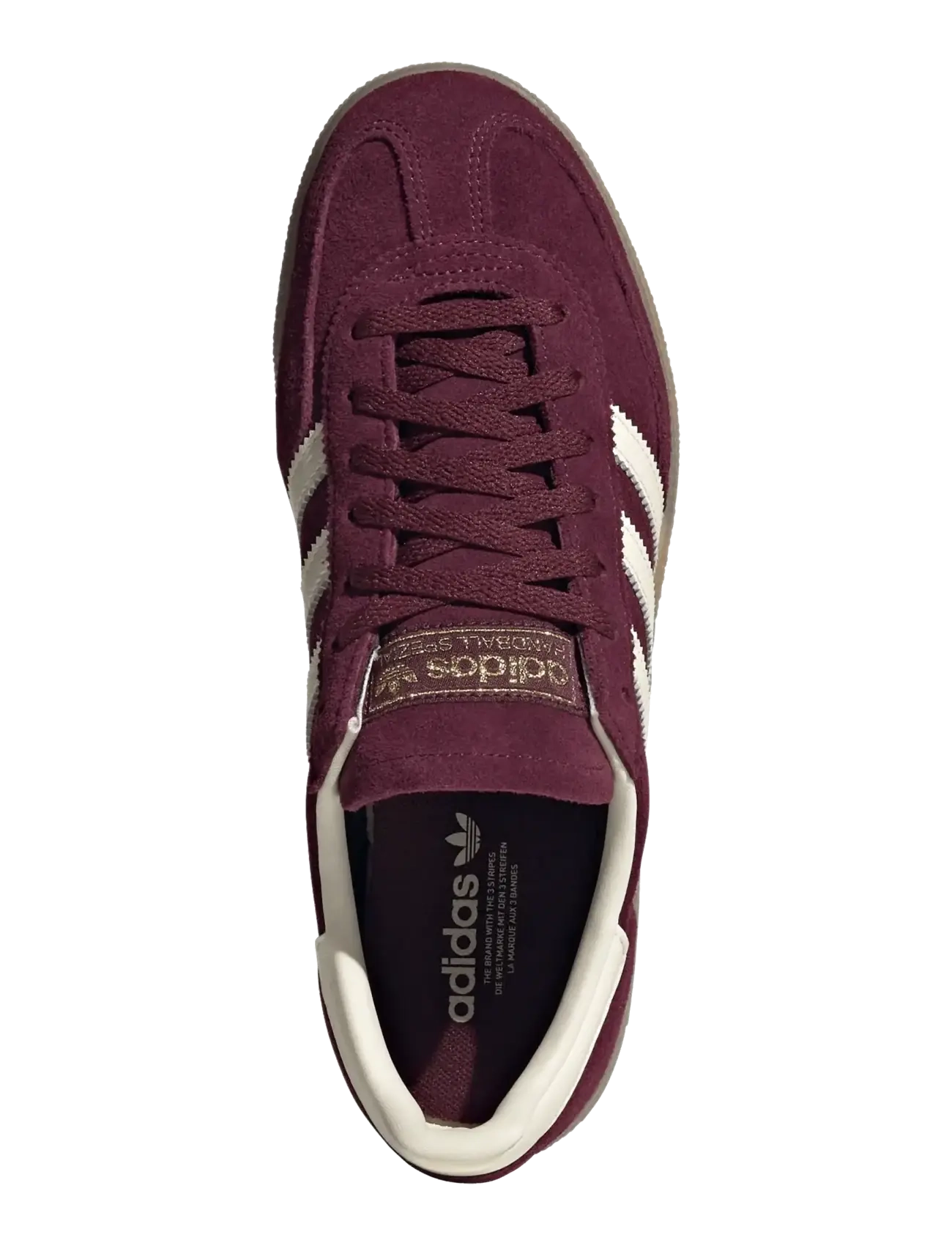 adidas Originals - HANDBALL SPEZIAL W - uždarų patalpų sporto bateliai - maroon/crewht/goldmt - 5