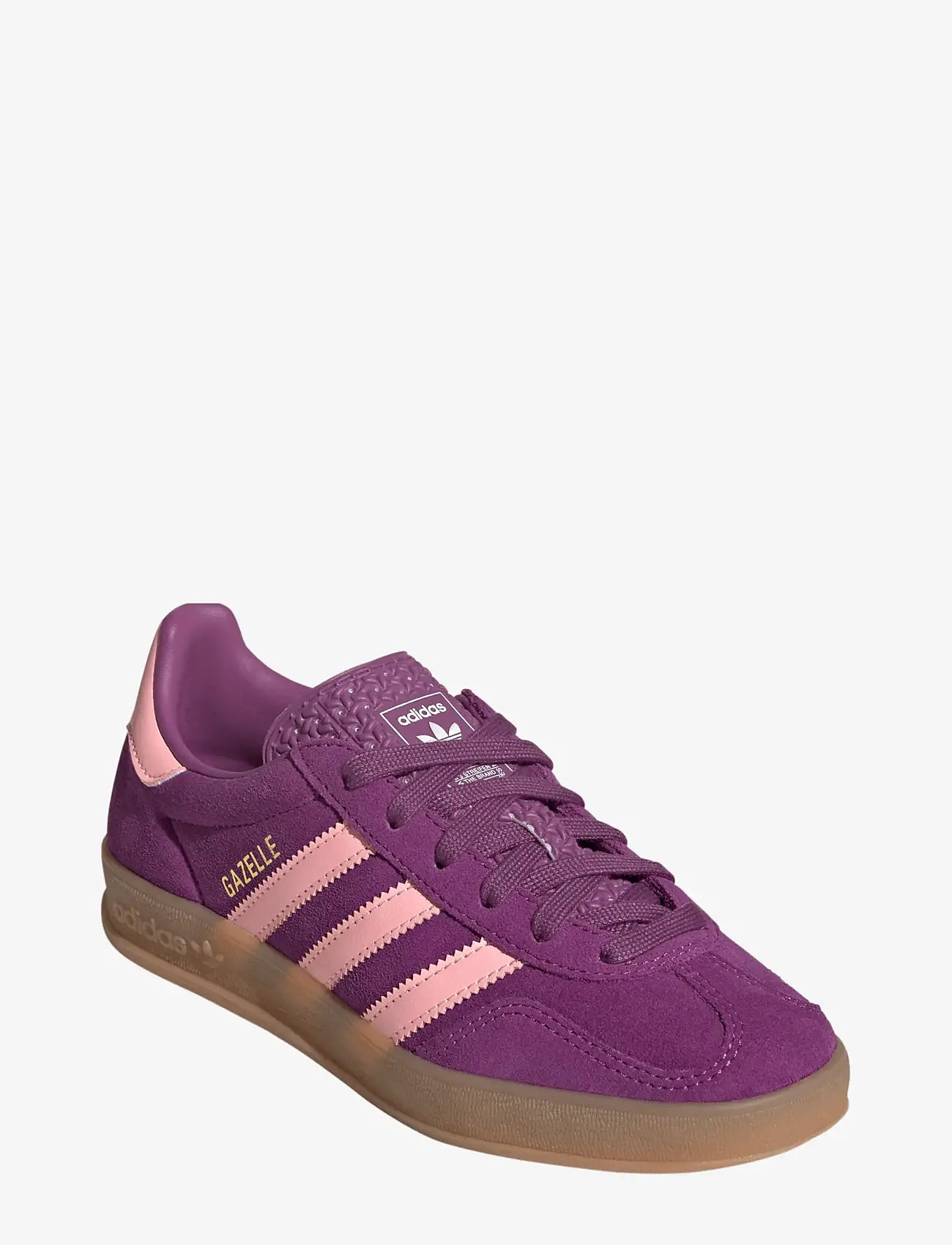 adidas Originals - GAZELLE INDOOR J - låga sneakers - ricmau/glopnk/ftwwht - 0