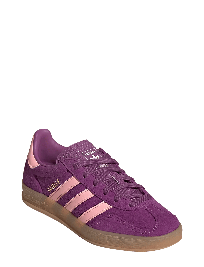 adidas Originals - GAZELLE INDOOR J - låga sneakers - ricmau/glopnk/ftwwht - 0