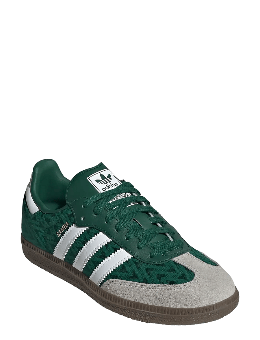 adidas Originals - SAMBA OG J - niedriger schnitt - cgreen/ftwwht/gum5 - 0