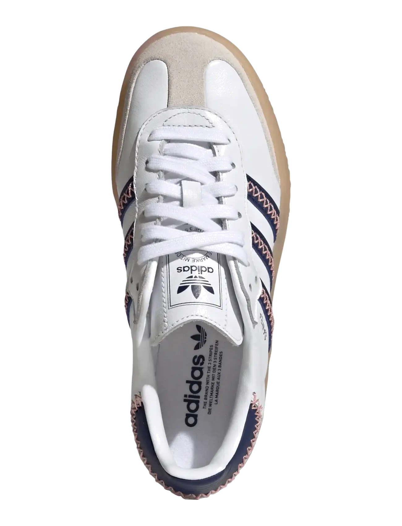 adidas Originals - SAMBAE J - kõrge säärega tossud - ftwwht/dkblue/glopnk - 4