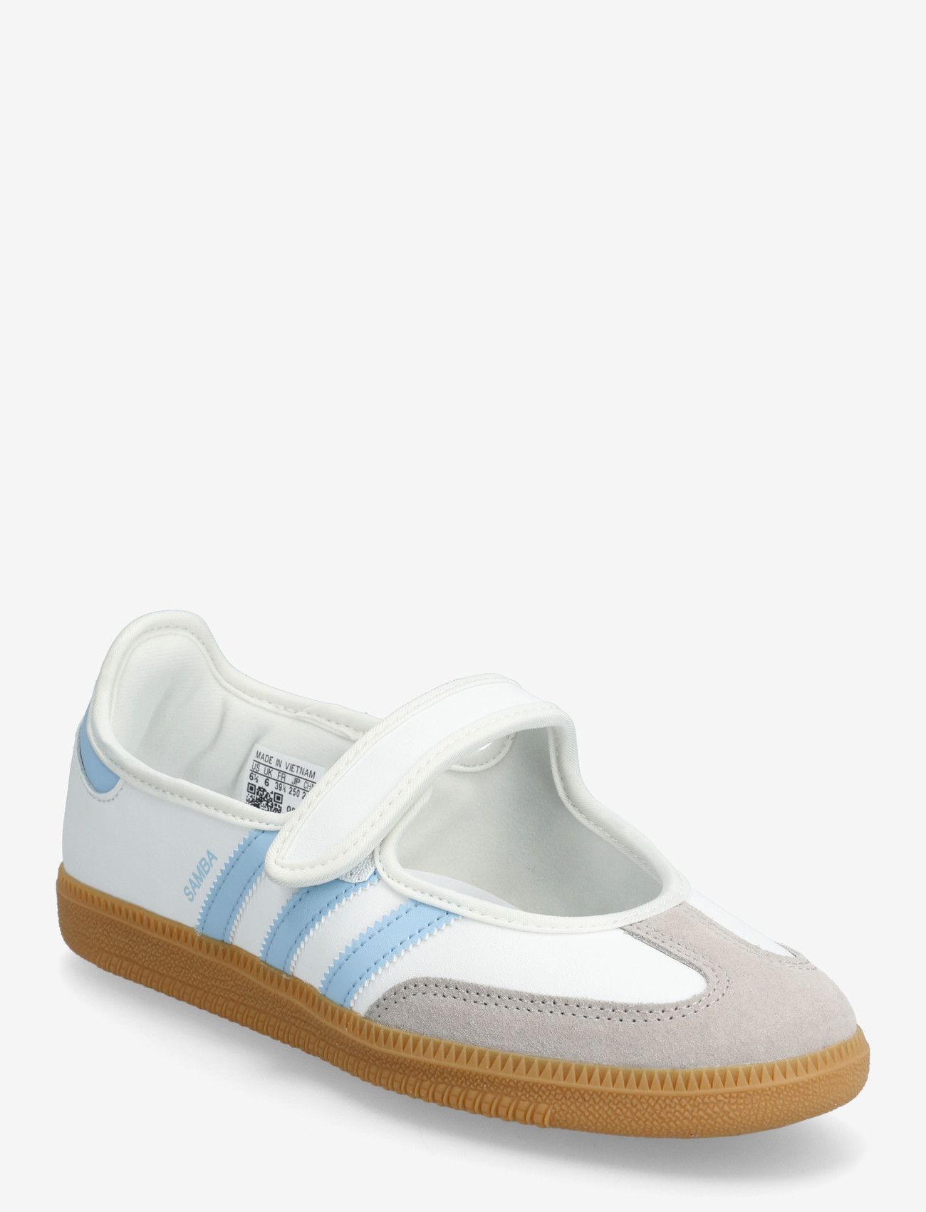 adidas Originals - SAMBA JANE J - niedriger schnitt - ftwwht/clesky/gum3 - 0