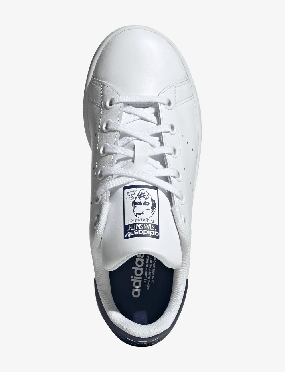 adidas Originals - STAN SMITH J - lave sneakers - ftwwht/ftwwht/dkblue - 4