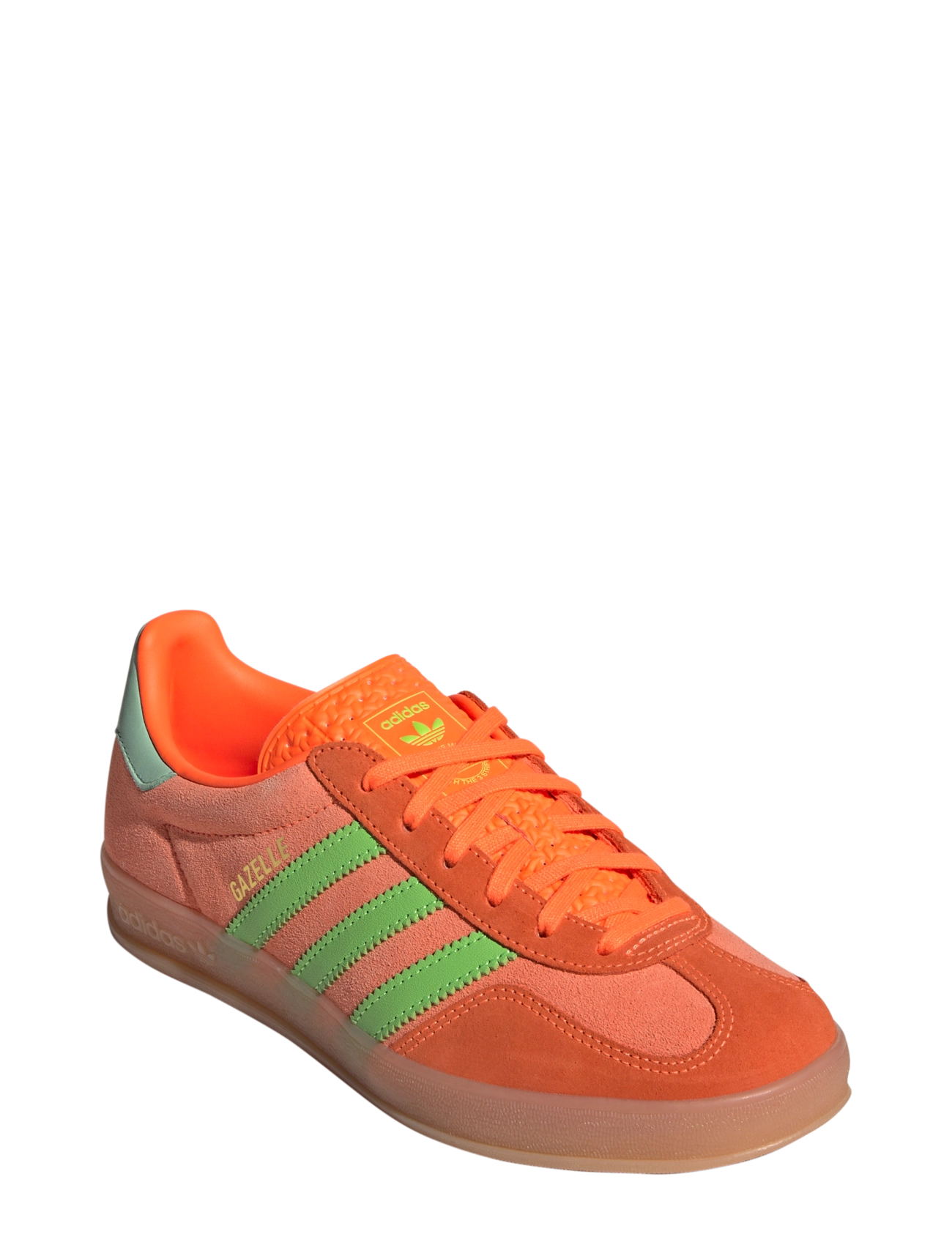 adidas Originals GAZELLE INDOOR W - adidas - CLEMIN/SORANG/SGREEN / orange