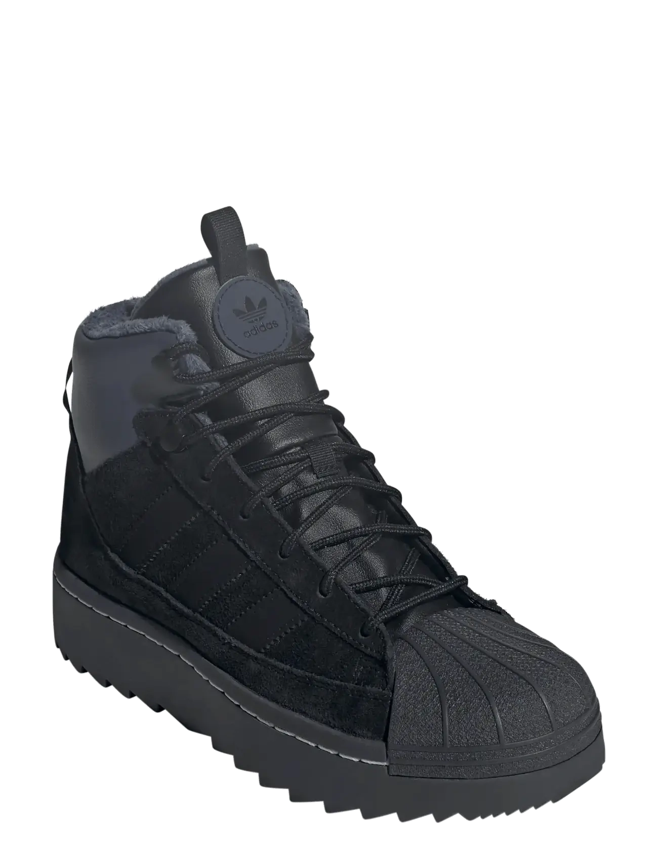 adidas Originals SUPERSTAR WINTER TREK J - Vinterstövlar - CBLACK/CBLACK/CARBON / black