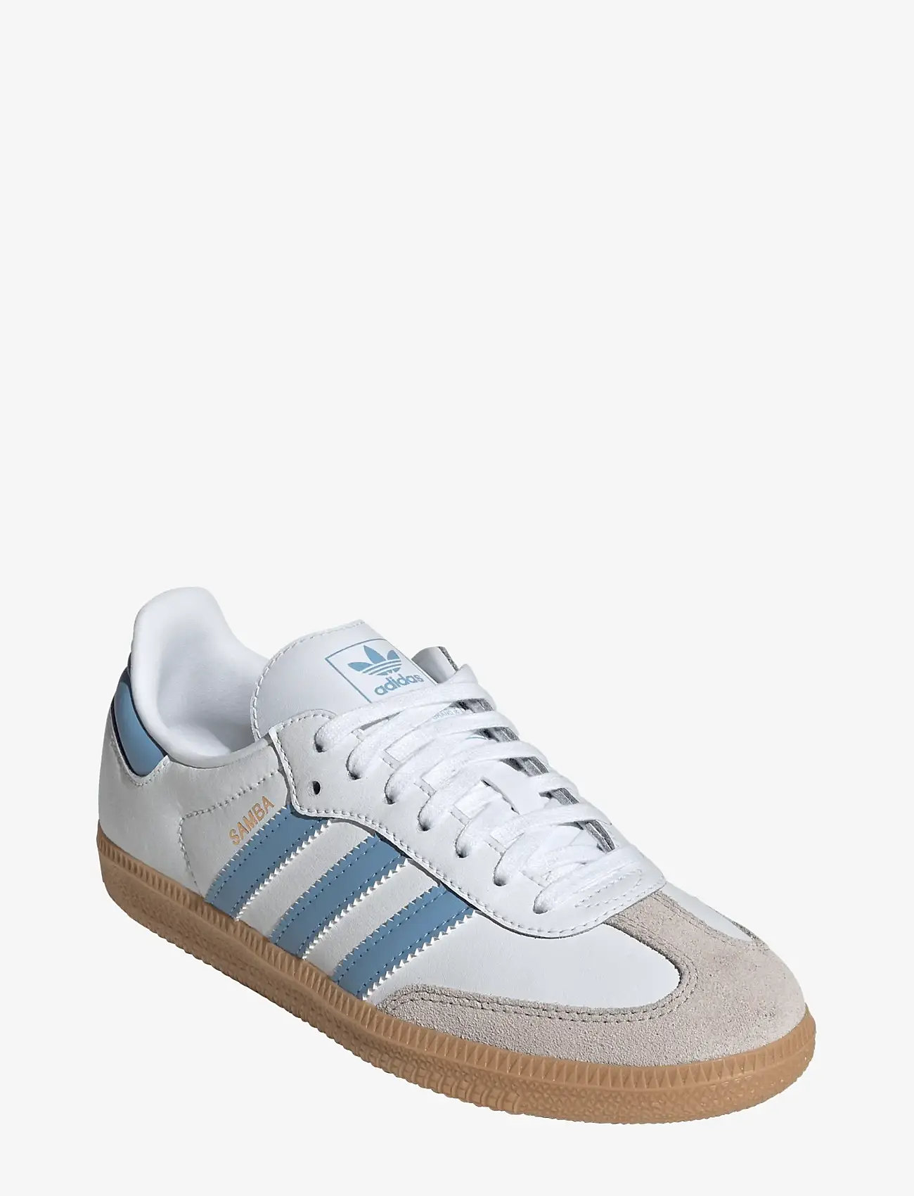 adidas Originals - SAMBA OG J - låga sneakers - ftwwht/ashblu/gum3 - 0