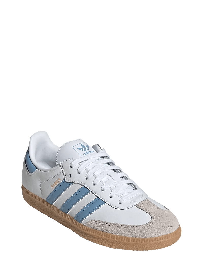adidas Originals - SAMBA OG J - lave sneakers - ftwwht/ashblu/gum3 - 0