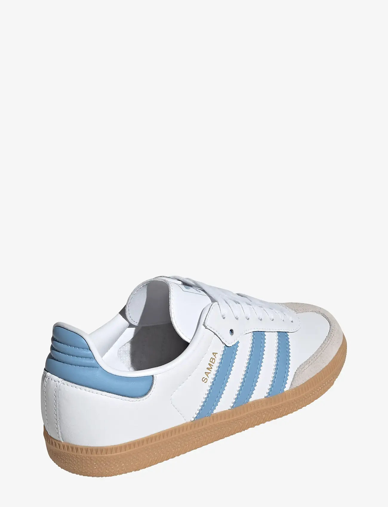 adidas Originals - SAMBA OG J - låga sneakers - ftwwht/ashblu/gum3 - 3