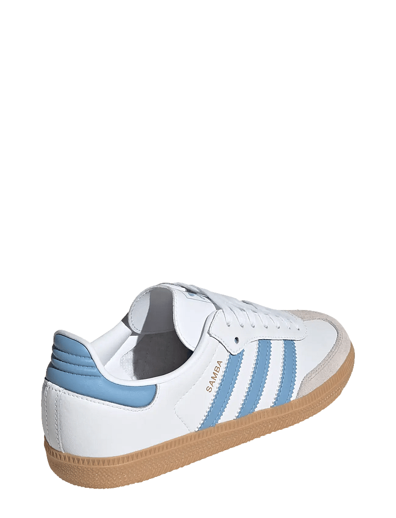 adidas Originals - SAMBA OG J - lave sneakers - ftwwht/ashblu/gum3 - 3