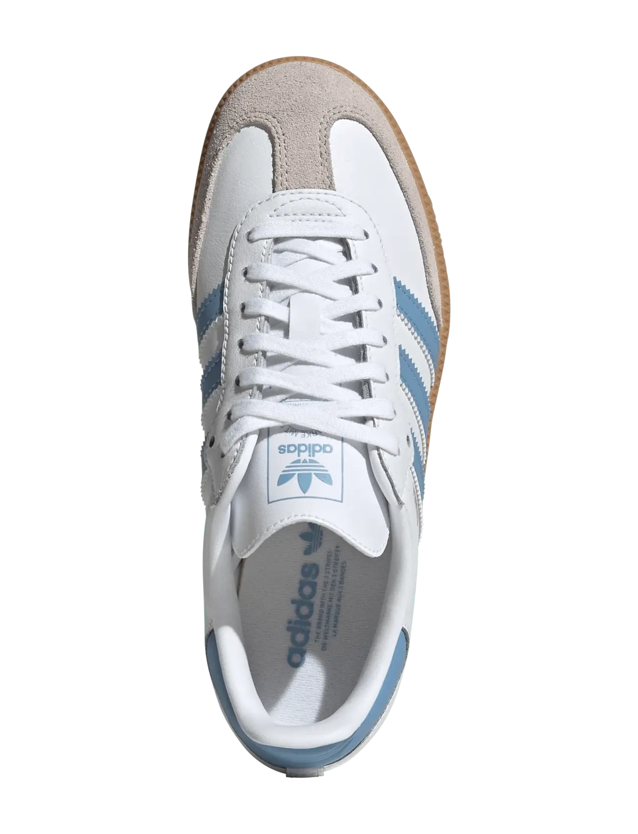 adidas Originals - SAMBA OG J - lave sneakers - ftwwht/ashblu/gum3 - 4