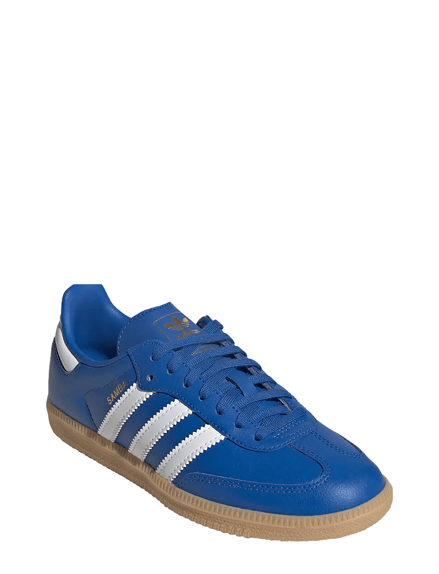 adidas Originals - SAMBA OG J - niedriger schnitt - blue/ftwwht/gum3 - 0
