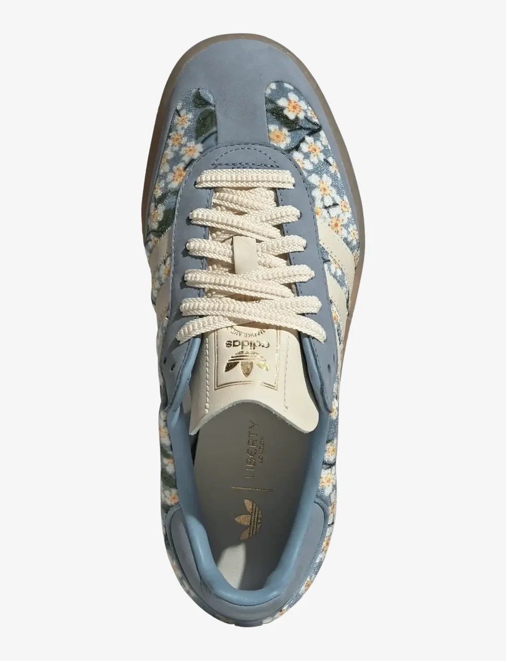 adidas Originals - SAMBAE W - lave sneakers - crewht/tacblu/goldmt - 4