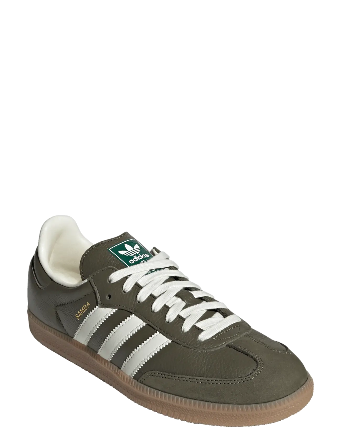 adidas Originals SAMBA OG - Sneaker - MEDRKH/OWHITE/GUM4 / khaki/green
