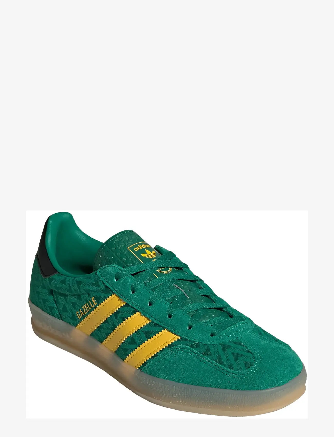 adidas Originals - GAZELLE INDOOR W - niedrige sneakers - bgreen/eqtyel/gum3 - 0