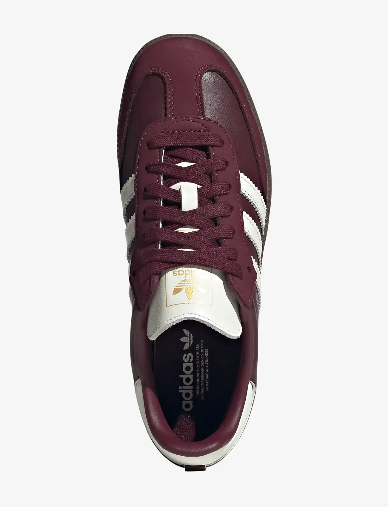 adidas Originals - SAMBA OG W - låga sneakers - maroon/owhite/gum3 - 4