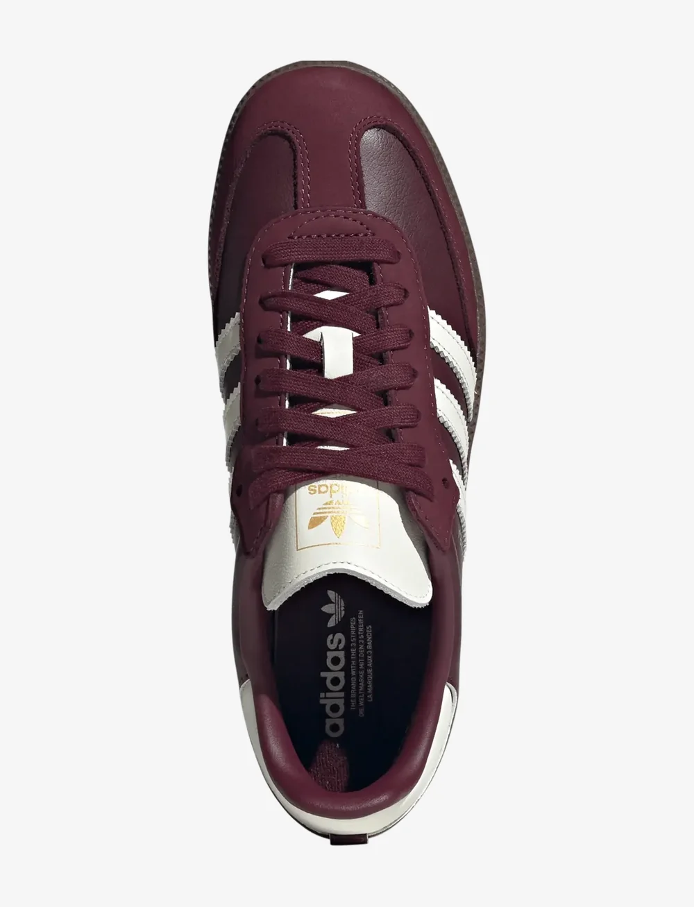 adidas Originals - SAMBA OG W - niedrige sneakers - maroon/owhite/gum3 - 4