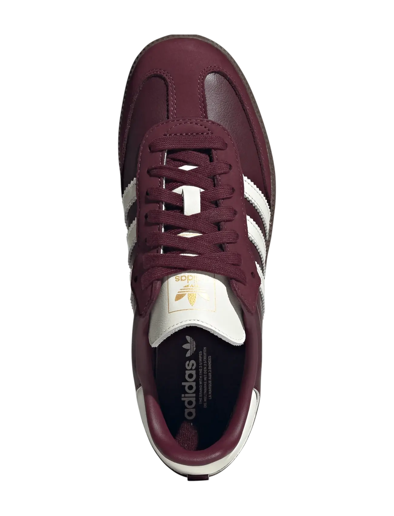 adidas Originals - SAMBA OG W - låga sneakers - maroon/owhite/gum3 - 4