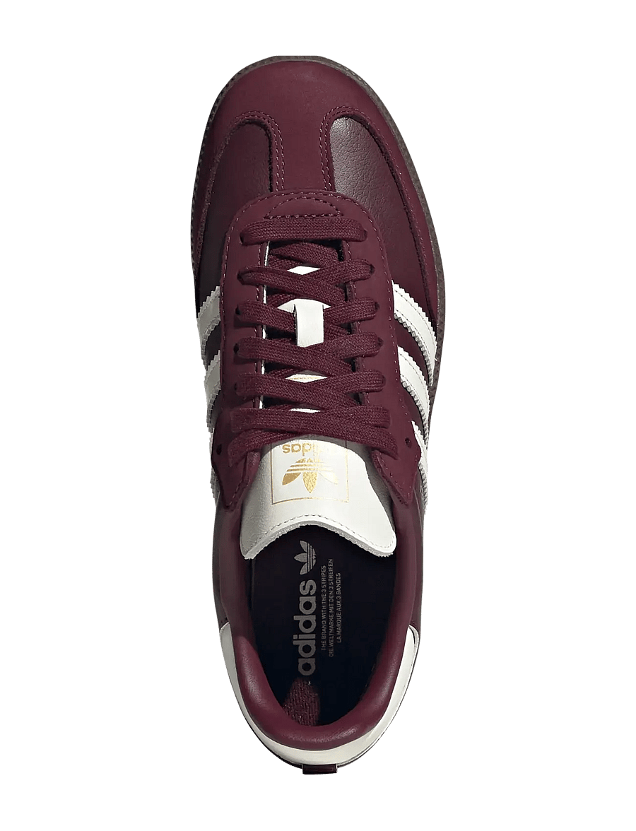 adidas Originals - SAMBA OG W - låga sneakers - maroon/owhite/gum3 - 4