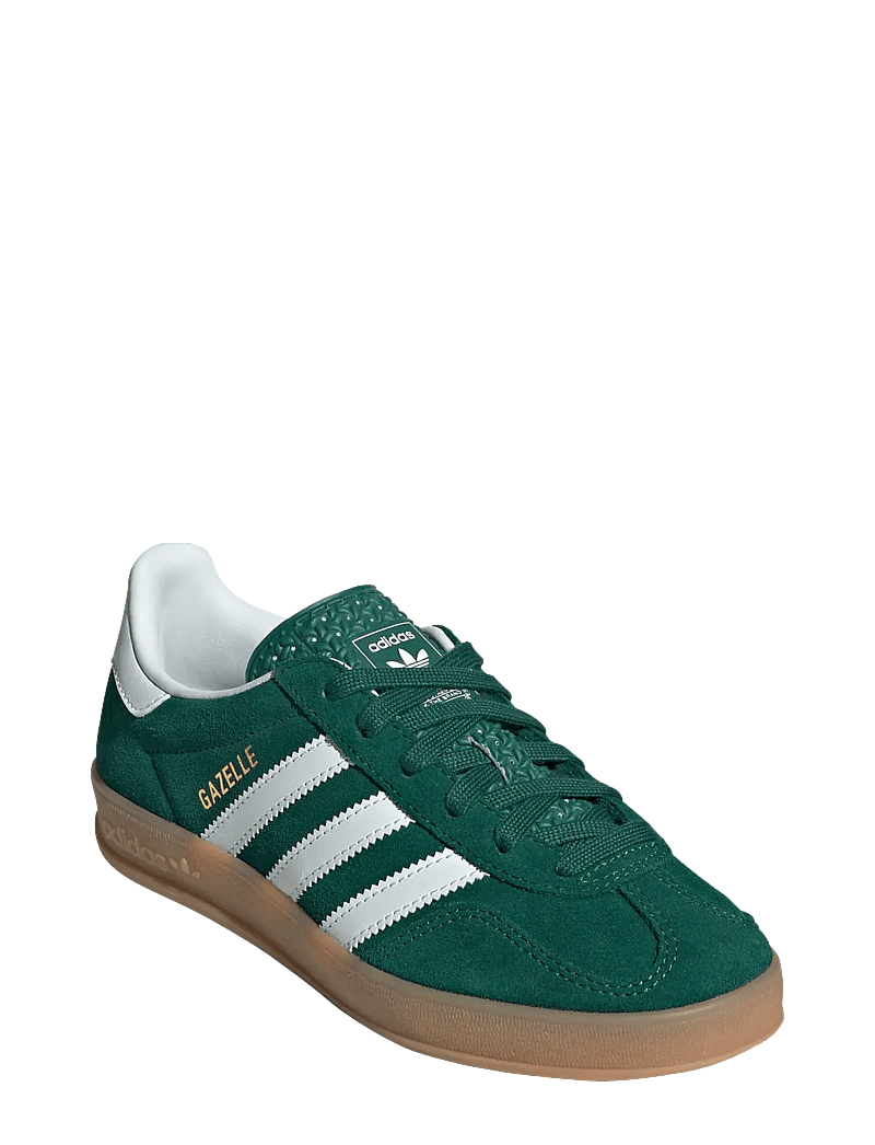 adidas Originals - GAZELLE INDOOR J - låga sneakers - cgreen/ftwwht/gum2 - 0