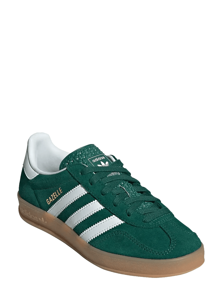 adidas Originals - GAZELLE INDOOR J - niedriger schnitt - cgreen/ftwwht/gum2 - 0