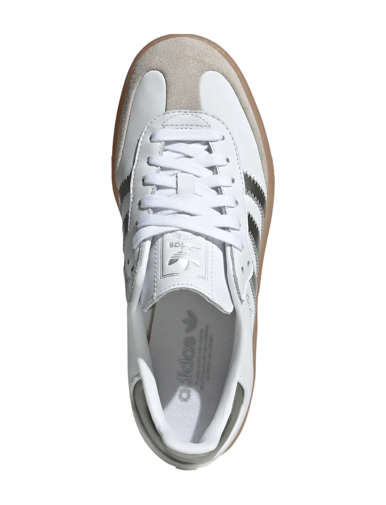 adidas Originals - SAMBAE W - matalavartiset tennarit - ftwwht/silvmt/gum3 - 4