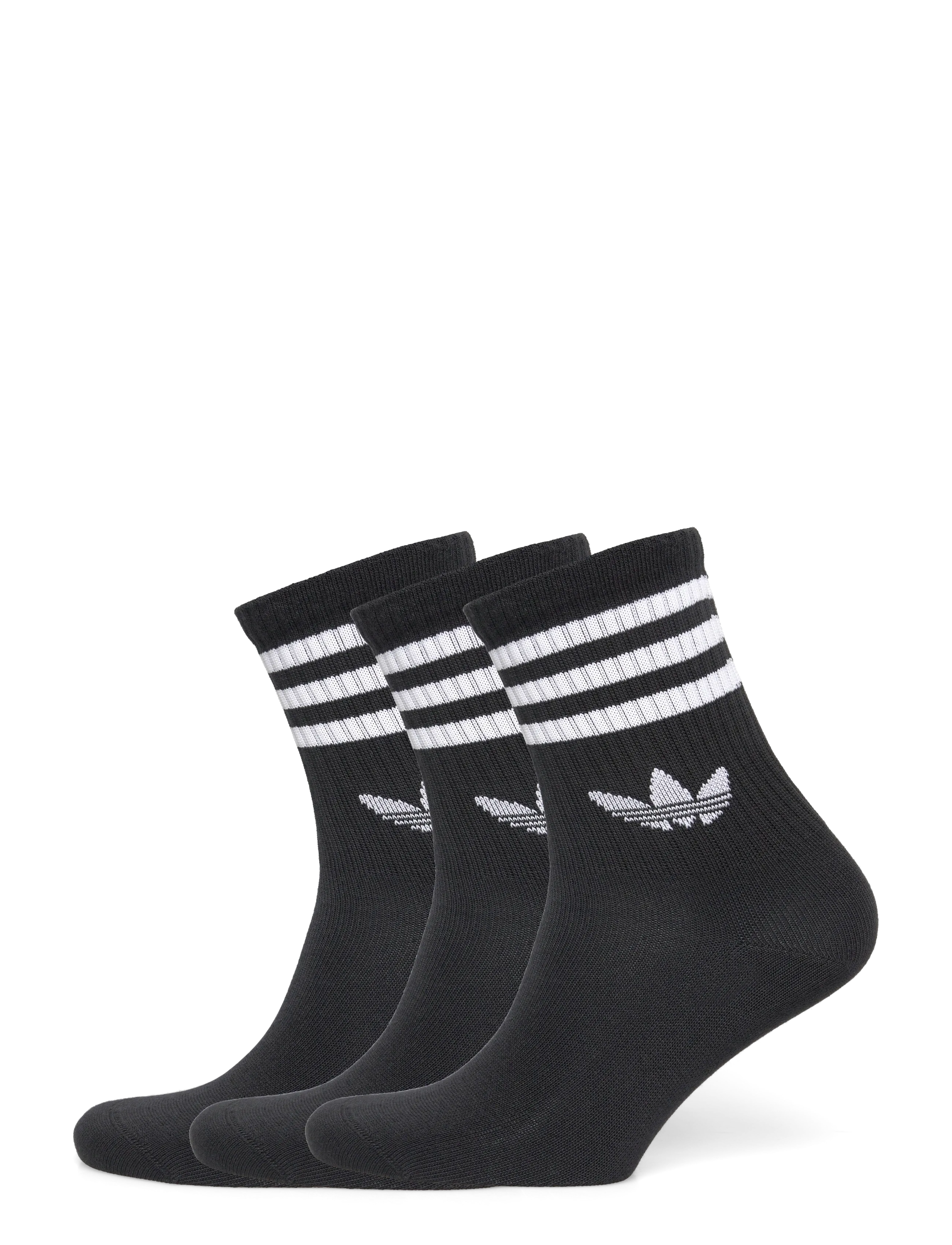 adidas Originals - 3S CREW S 3P - sportstrømper - black/black/black - 0