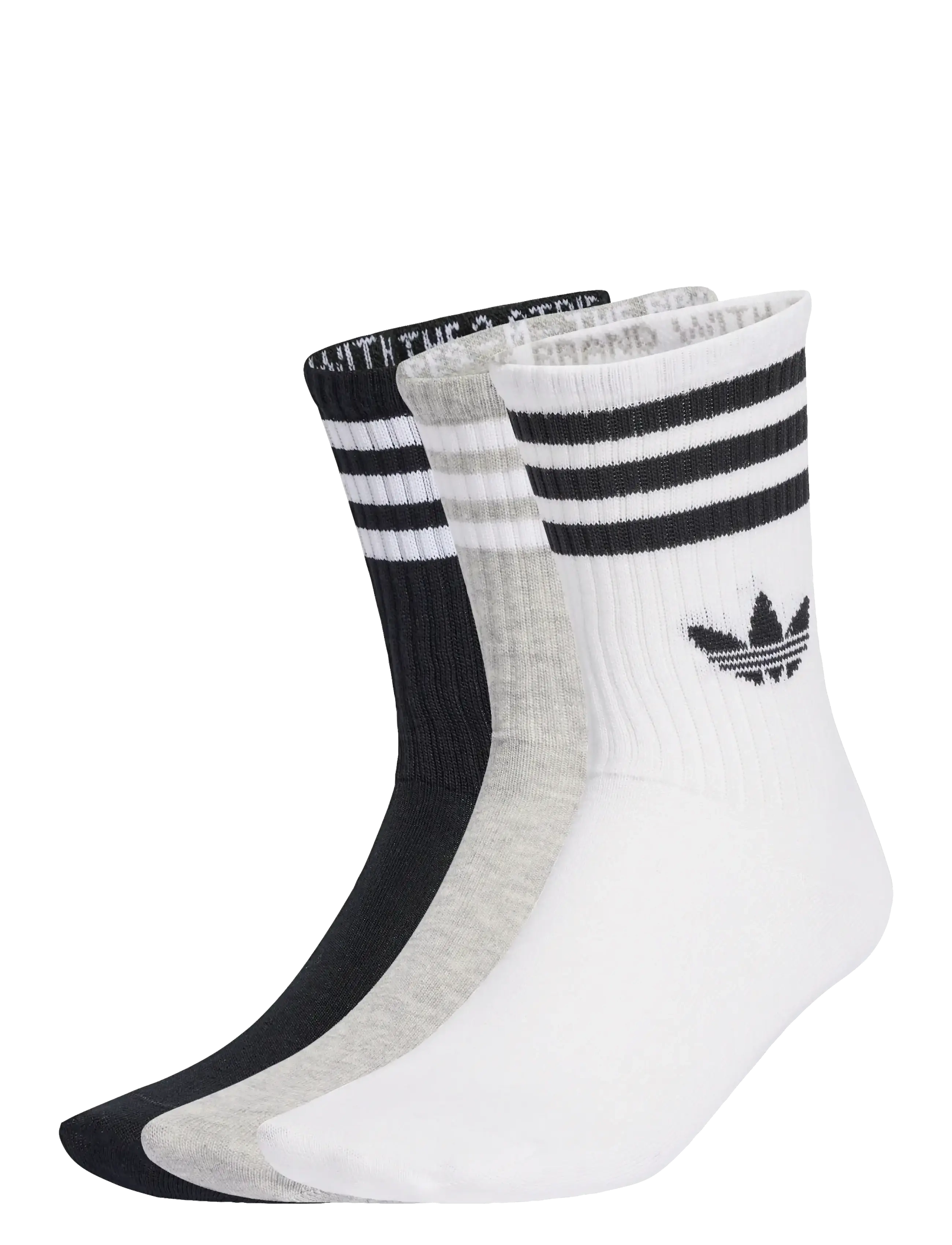 adidas Originals 3S CREW S 3P - adidas Originals - WHITE/MGREYH/BLACK / multi