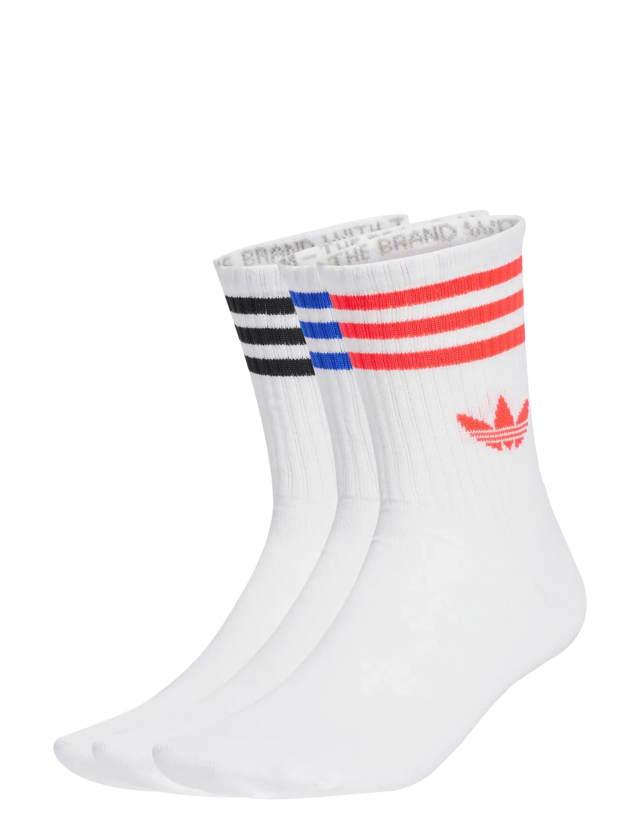 adidas Originals 3S CREW S 3P - Undertøj - WHITE/LUCRED/LUCBLU / white