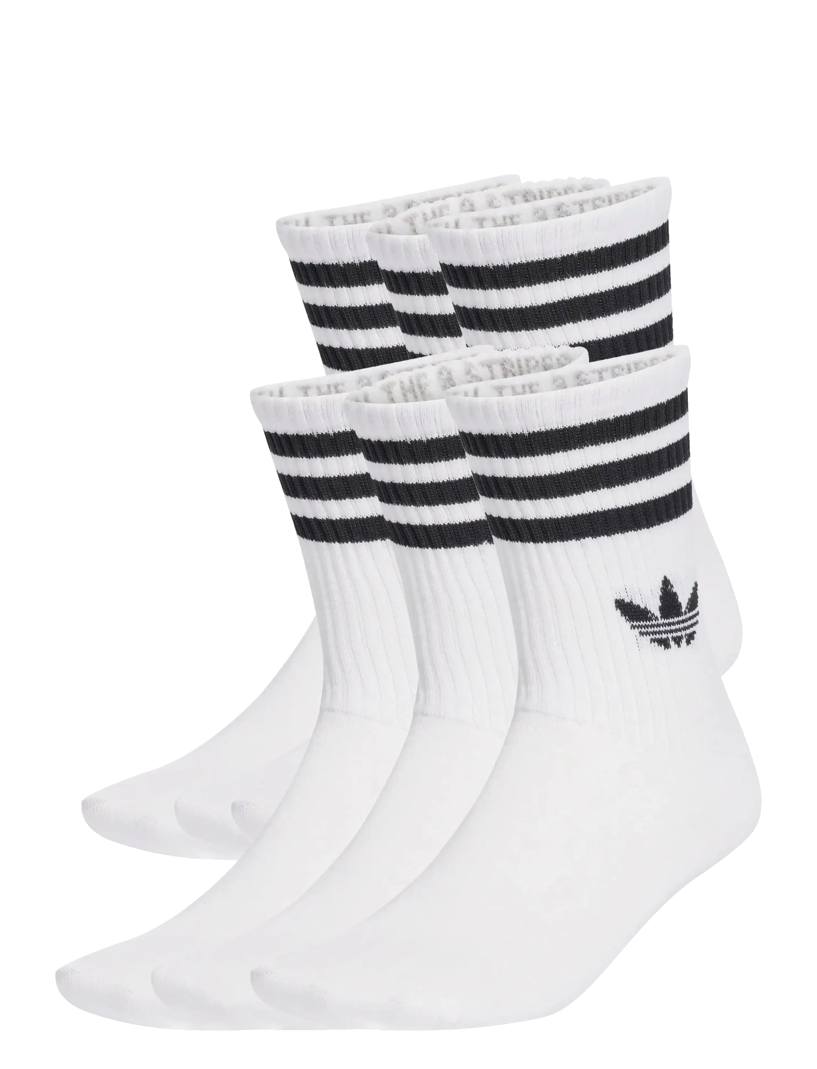 adidas Originals 3S CREW S 6P - Träningsstrumpor - WHITE / white