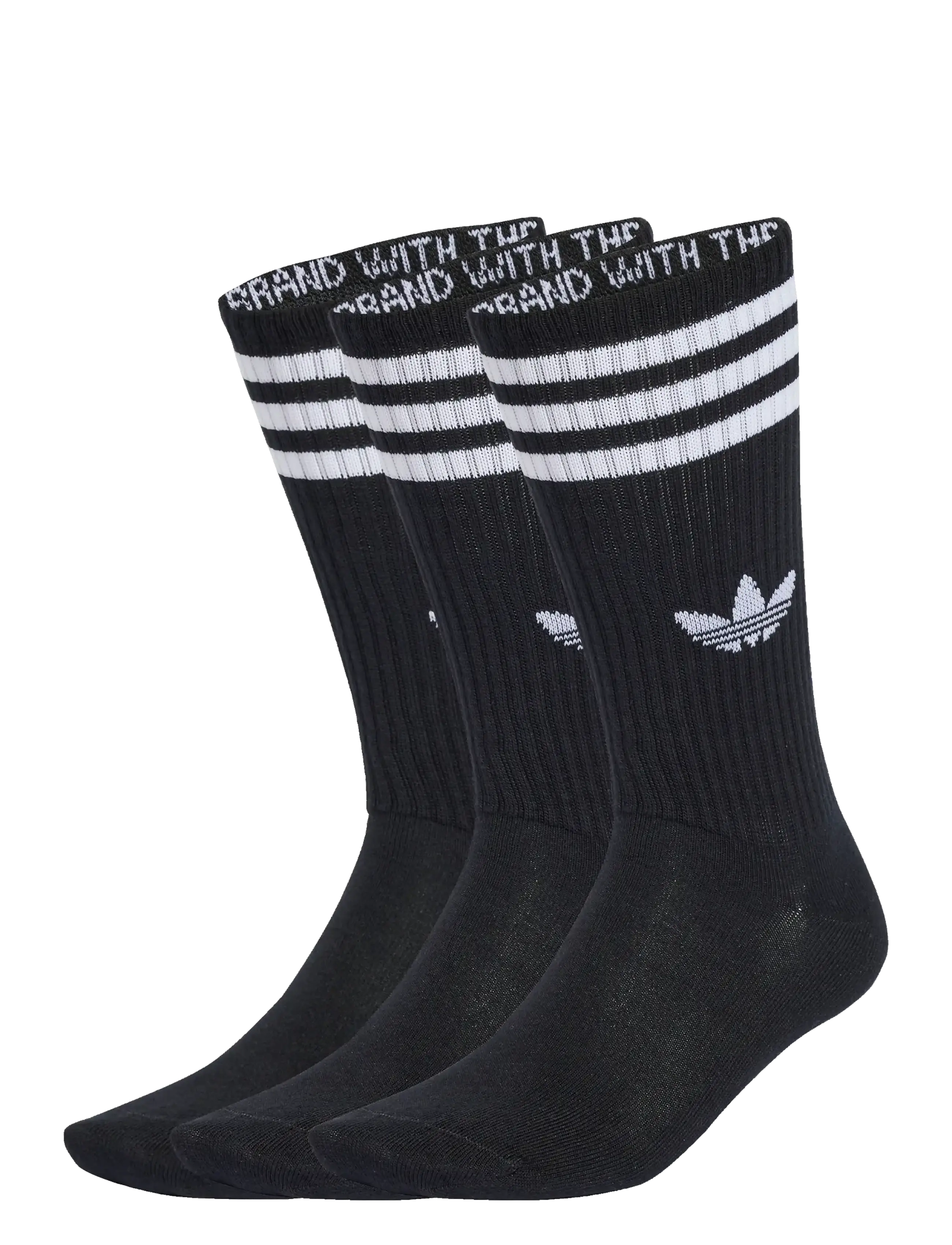 adidas Originals 3S HIGH CR S 3P - Strømper - BLACK/BLACK/BLACK / black