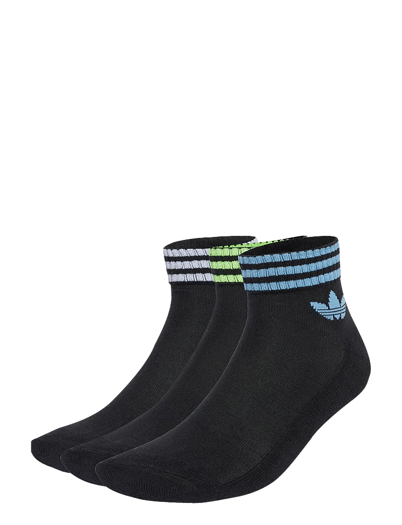 adidas Originals - 3S ANKLE S 3P - träningsstrumpor - black/ashblu/siggnr - 0
