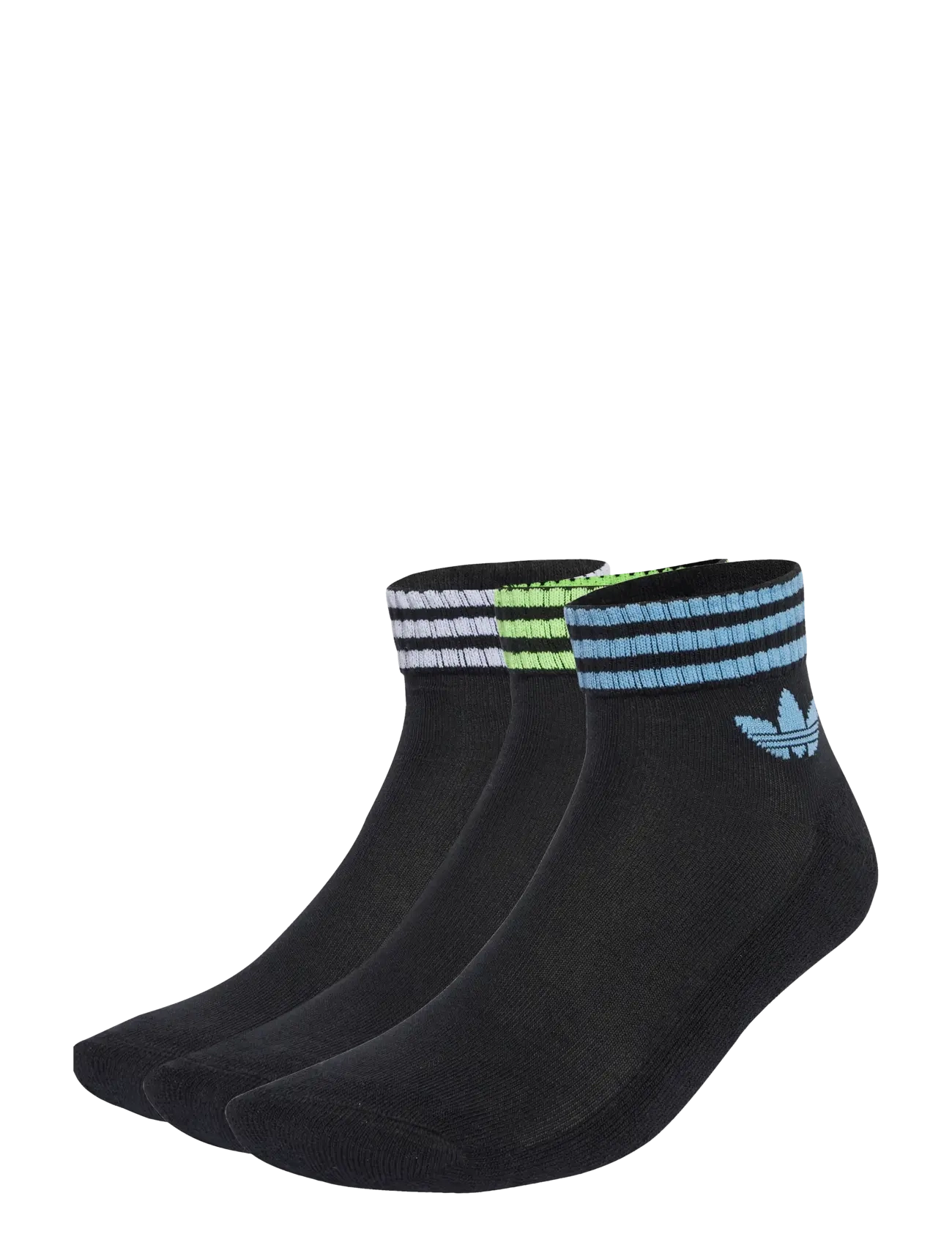 adidas Originals 3S ANKLE S 3P - Underwear - BLACK/ASHBLU/SIGGNR / black