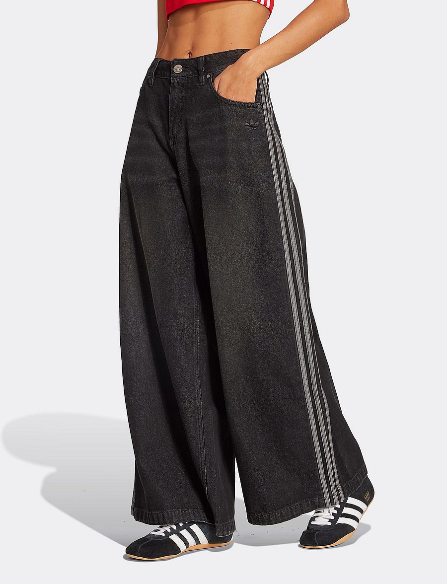 adidas Originals - DENIM WIDE PANT - black - 5