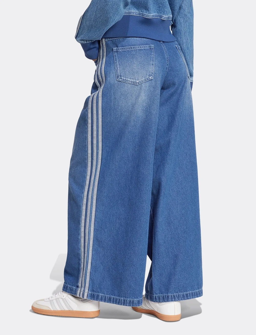 adidas Originals - DENIM WIDE PANT - vabaajapüksid - inddnm - 2