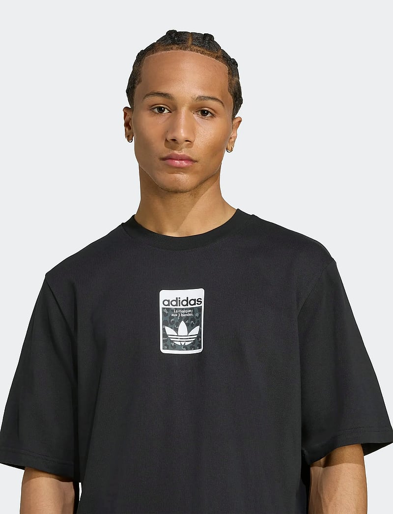 adidas Originals - GRAPHIC OS SS T - oberteile & t-shirts - black - 2