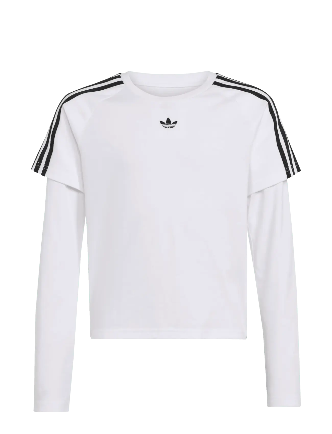 LONG SLEEVE TEE - WHITE/BLACK