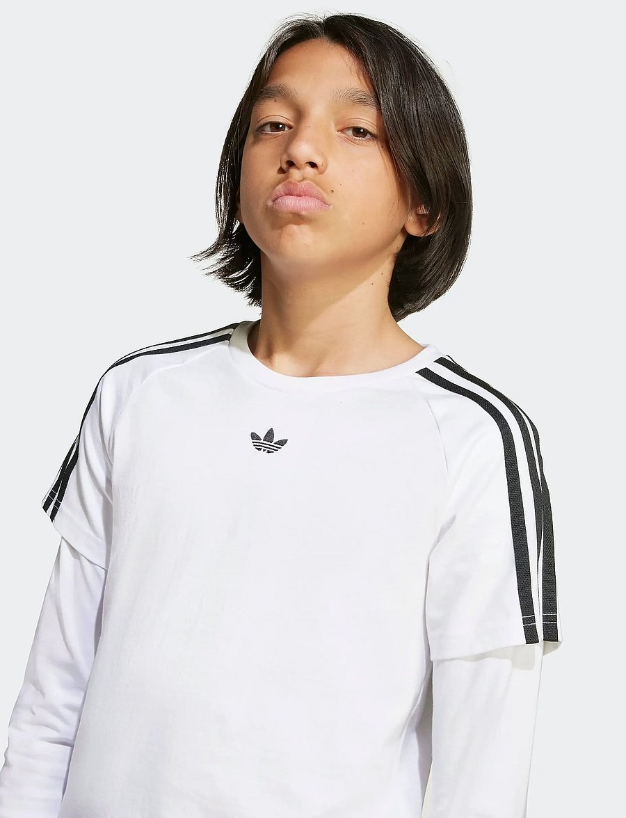 adidas Originals - LONG SLEEVE TEE - langärmelig - white/black - 3