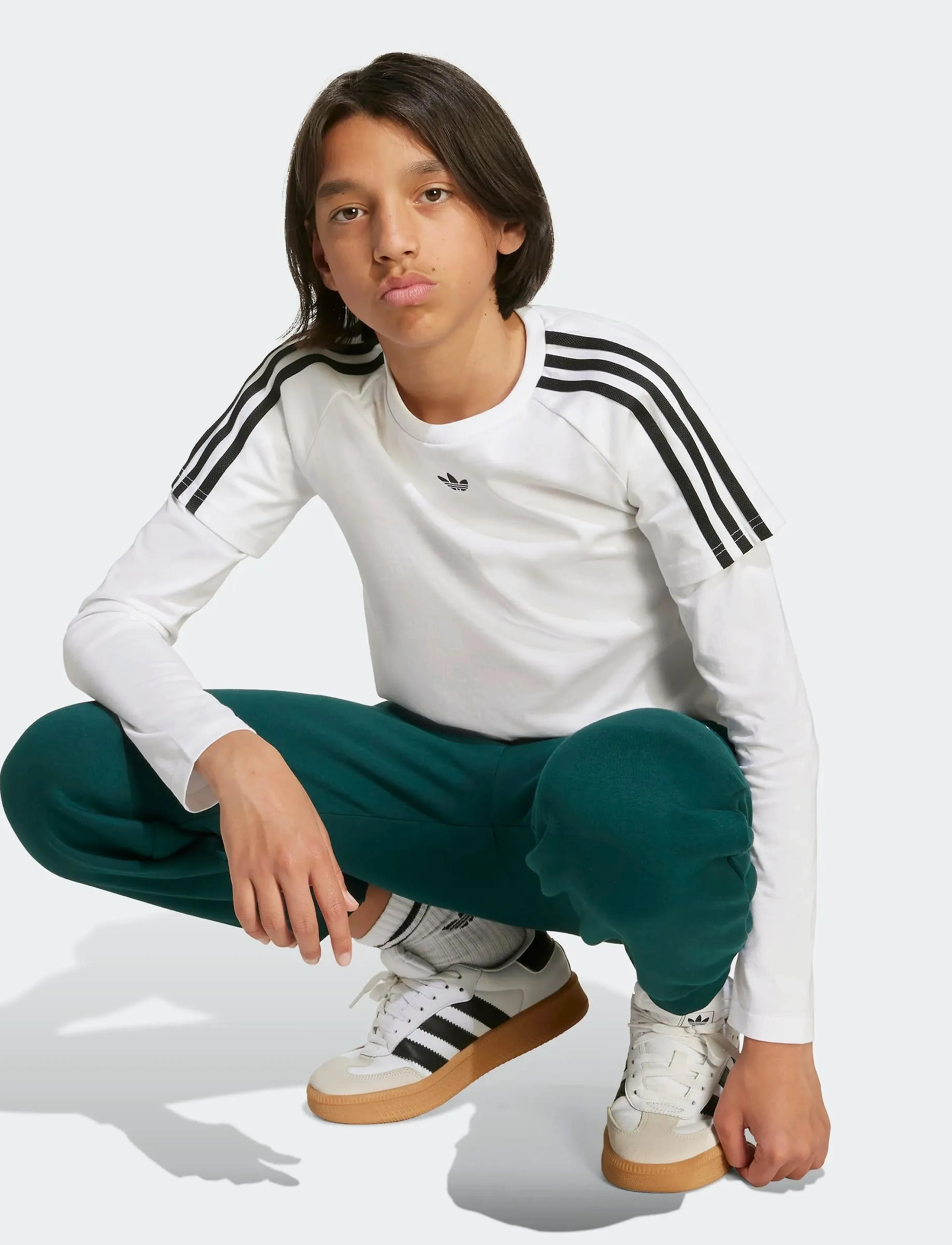 adidas Originals - LONG SLEEVE TEE - långärmade t-shirts - white/black - 4