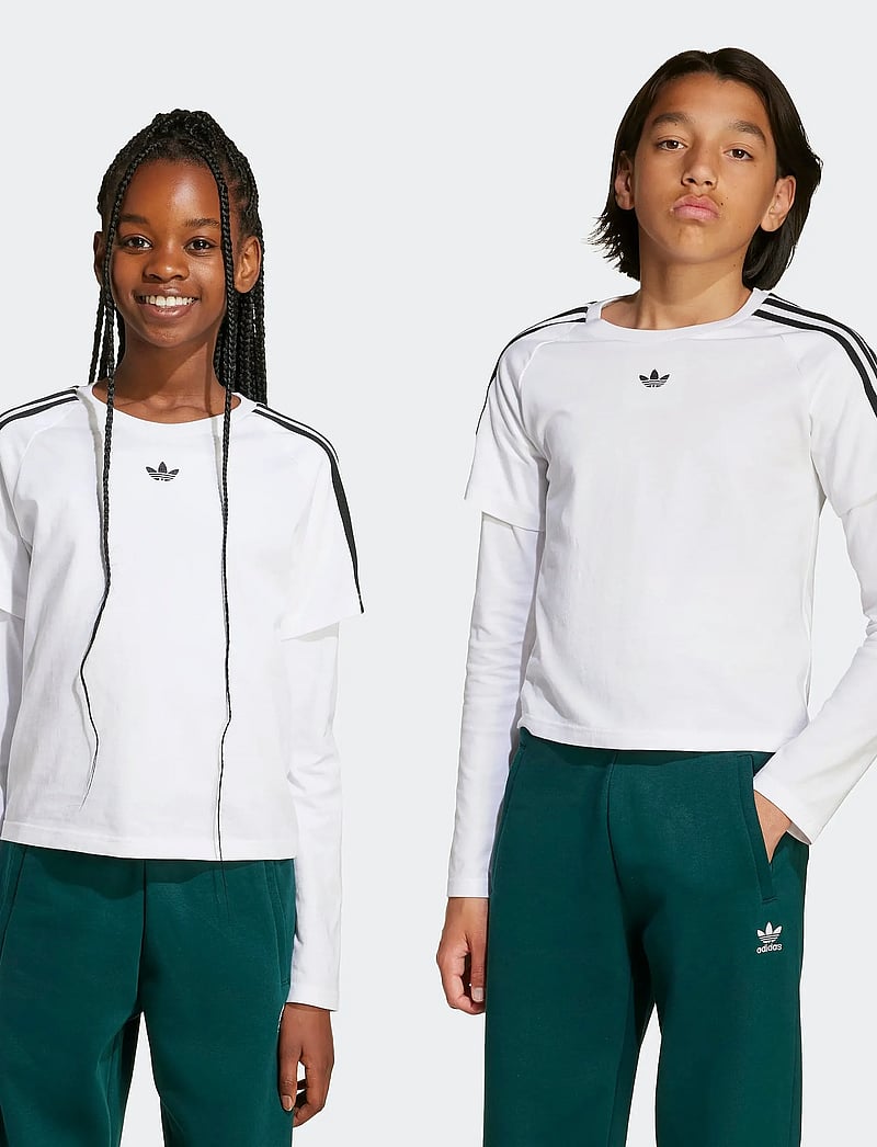 adidas Originals - LONG SLEEVE TEE - t-krekli ar garām piedurknēm - white/black - 5