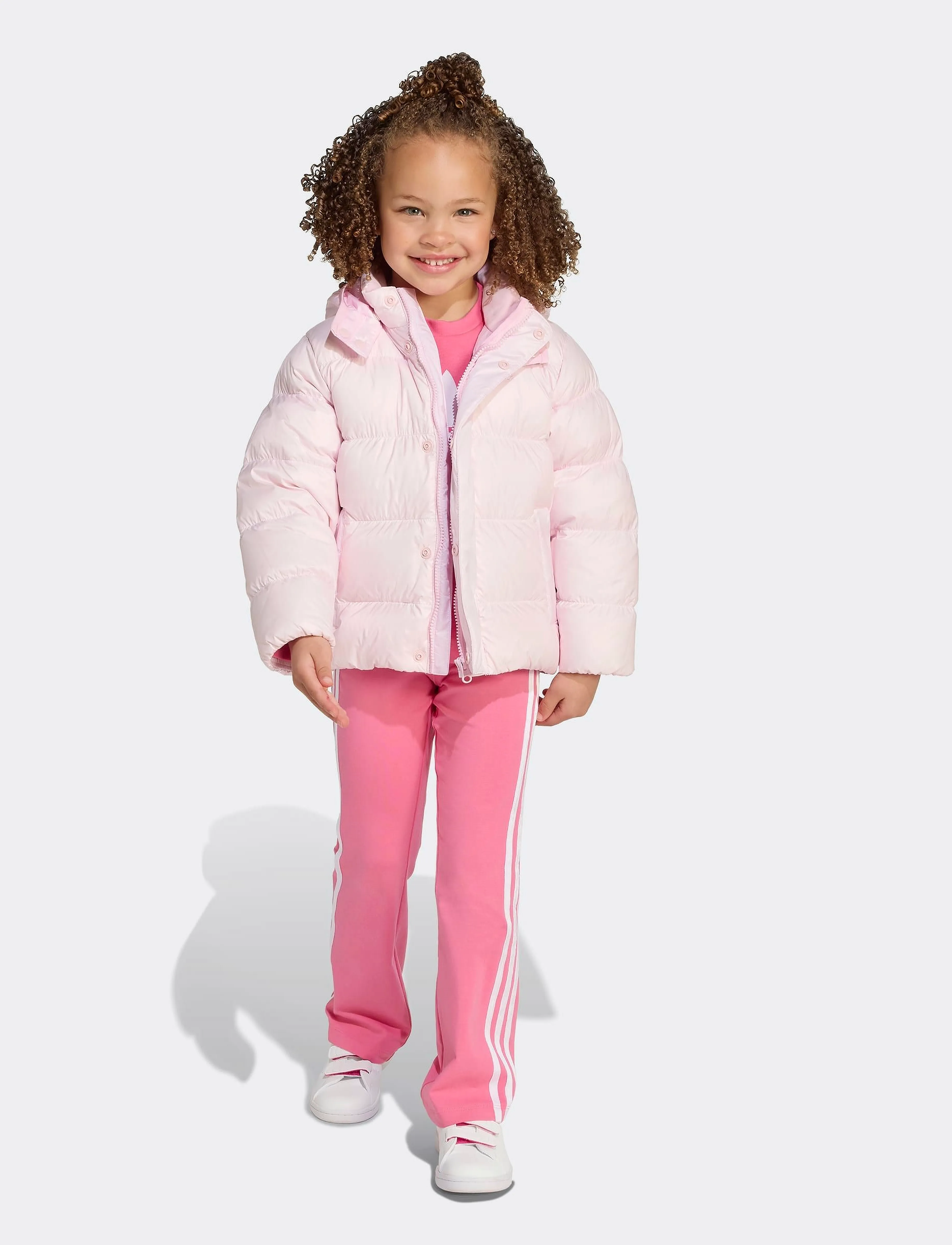 adidas Originals Down Jacket, Dunjakke med Hætte, Pink, Str: 128