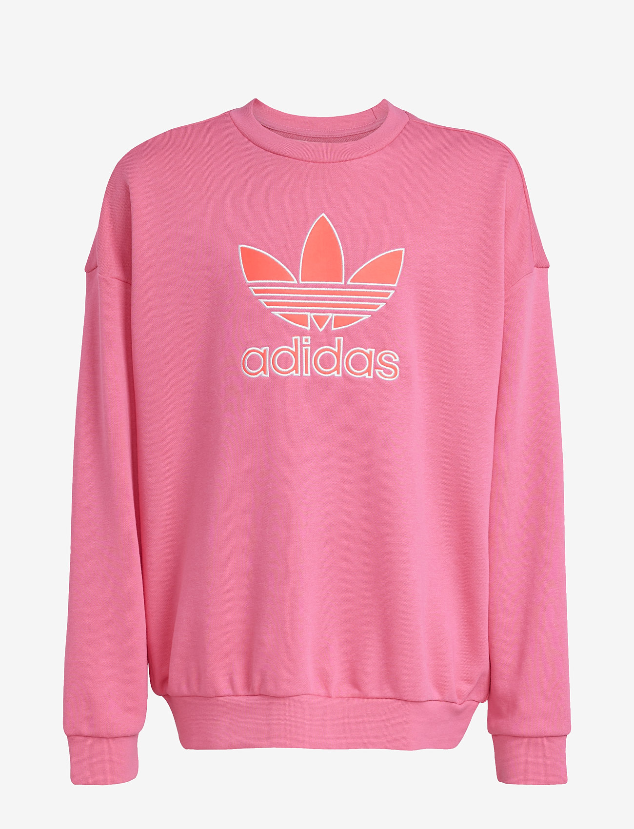 adidas Originals - TREFOIL CREW - sweatshirts - pnkfus/lucred - 1