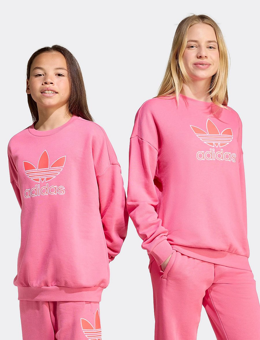 adidas Originals - TREFOIL CREW - sweaters - pnkfus/lucred - 2