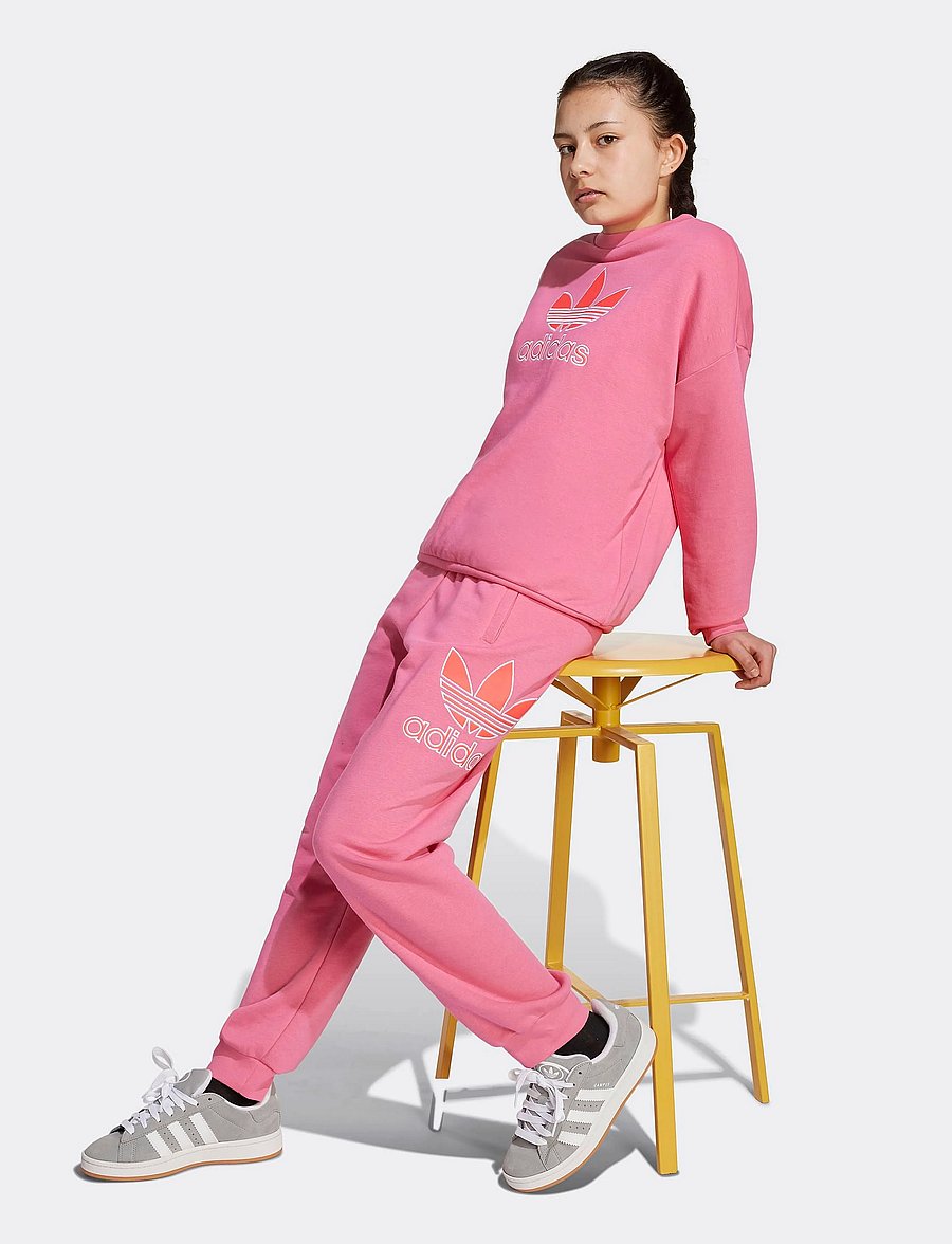 adidas Originals - TREFOIL CREW - sweaters - pnkfus/lucred - 3