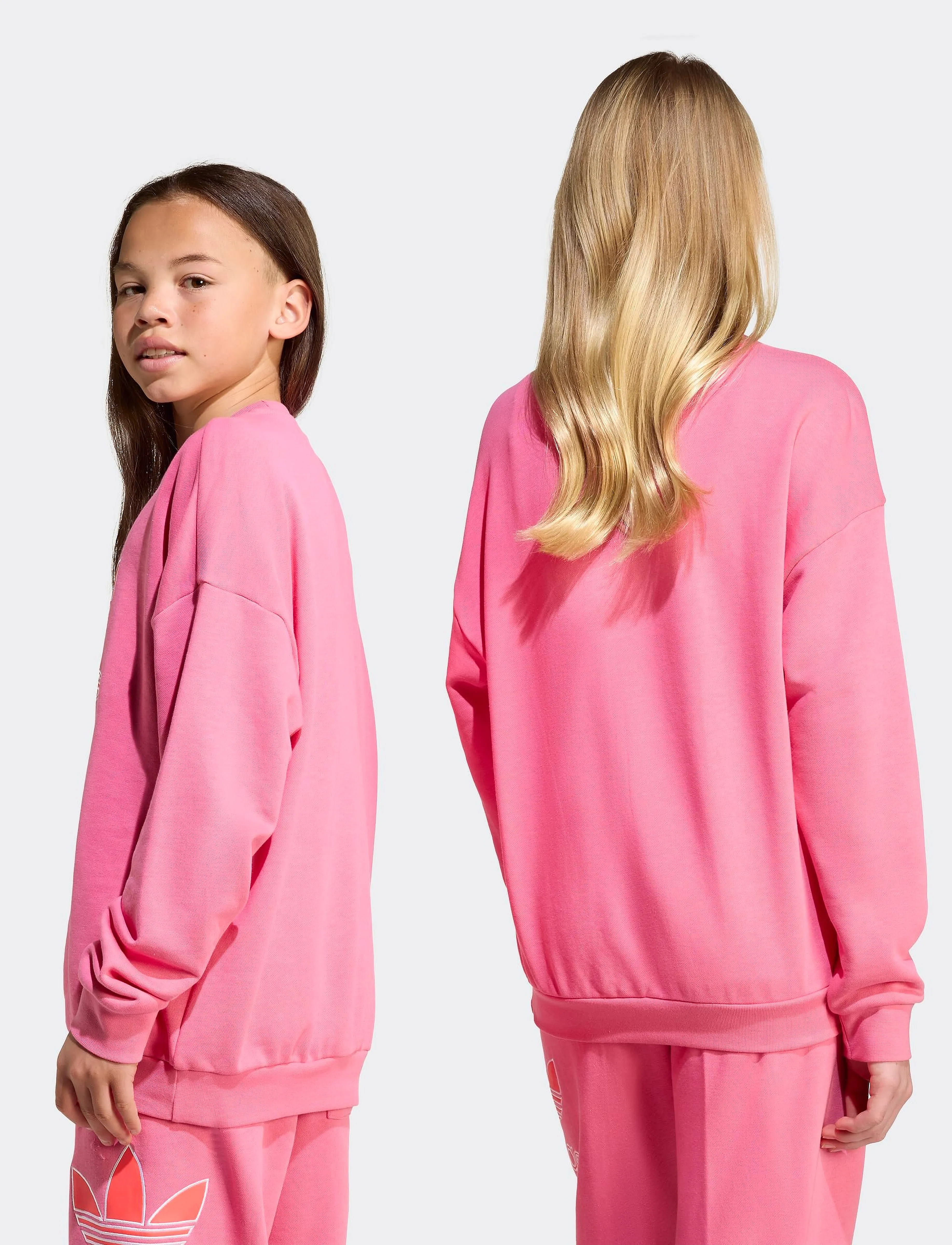 adidas Originals - TREFOIL CREW - sweaters - pnkfus/lucred - 4