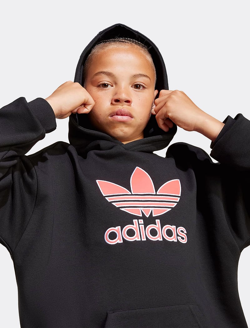 adidas Originals - TREFOIL HOODIE - hættetrøjer - black - 3